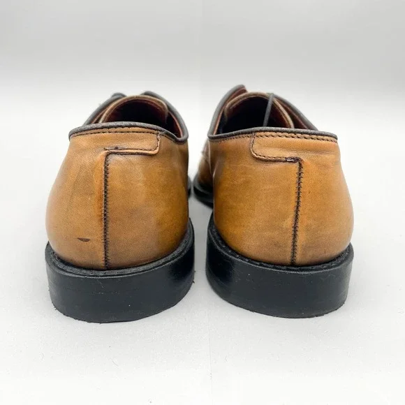 Allen Edmonds Mens 11.5D Lexington Cap Toe Derby Walnut Leather‎ Oxfords Shoes